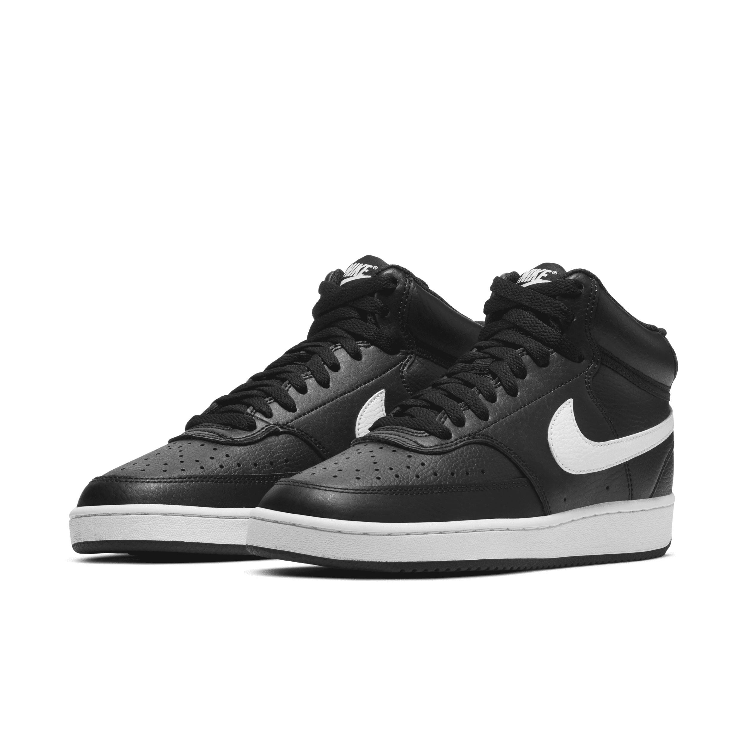 Nike Court Vision Mid-Top Womens Shoes Black Product Image