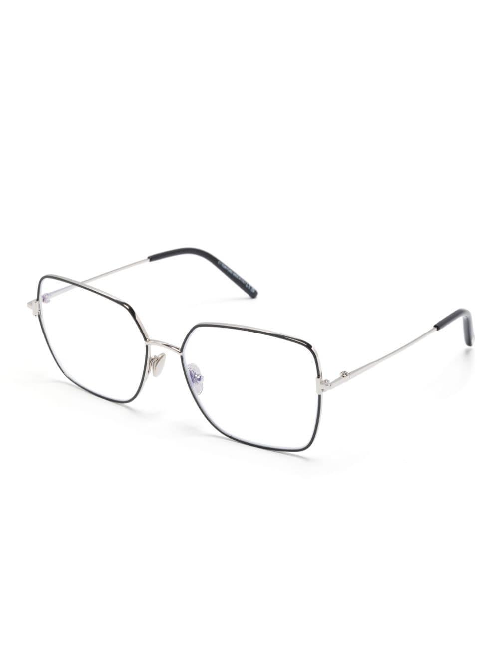 Square-frame Glasses In Silver Product Image