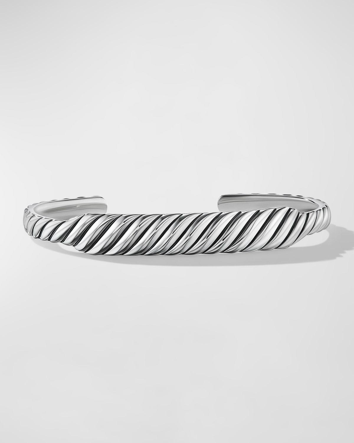 Womens Sculpted Cable Contour Cuff Bracelet/9MM Product Image