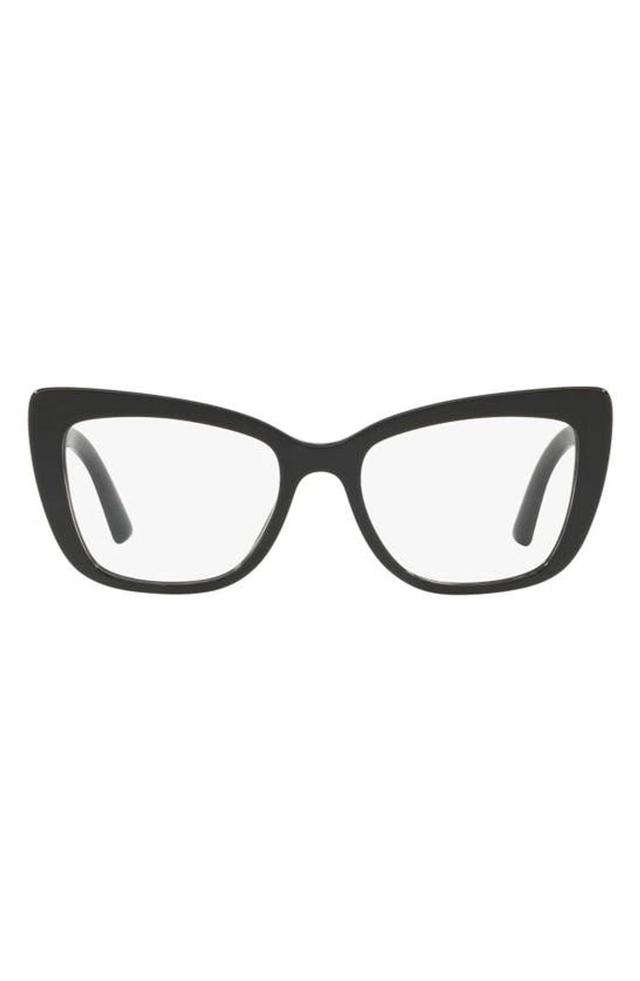 53mm Cat Eye Optical Glasses In Black Product Image