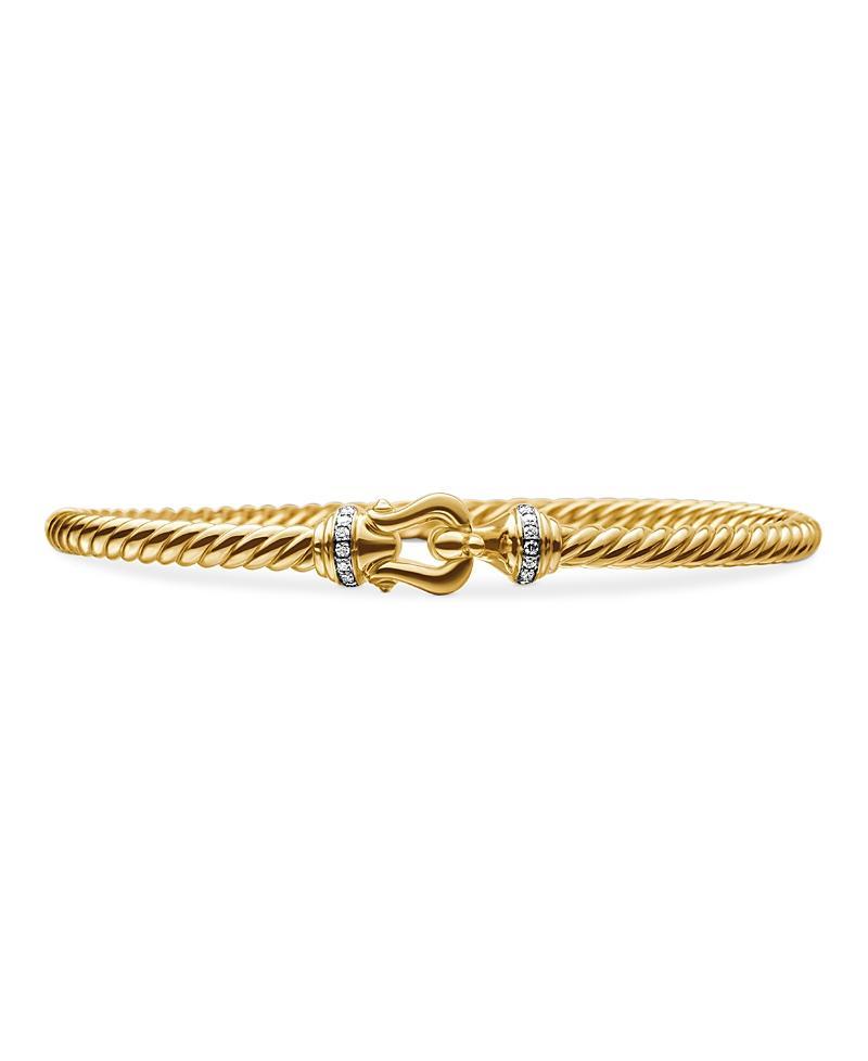 David Yurman Buckle Bracelet in 18K Yellow Gold with Diamonds, Small Product Image