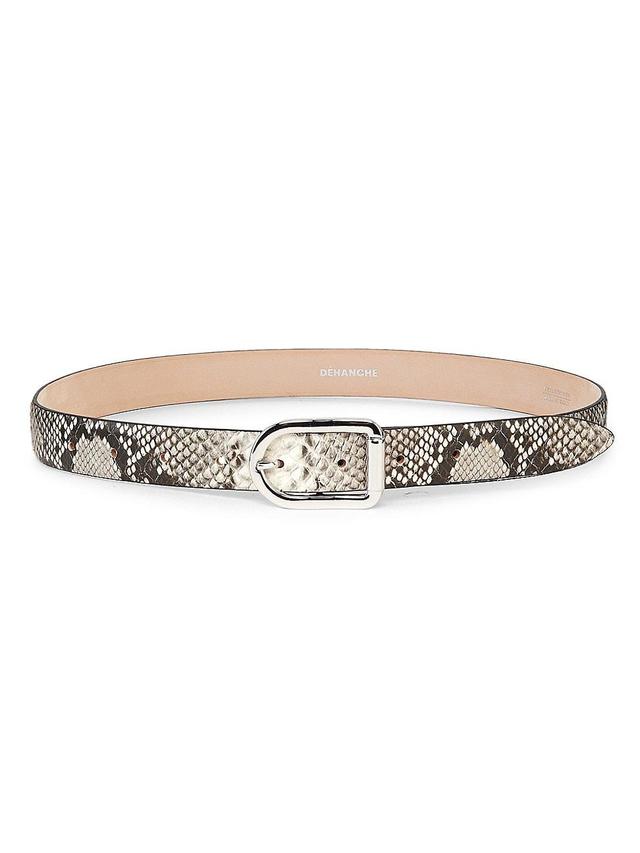 Womens Mija Snake-Embossed Leather Belt Product Image