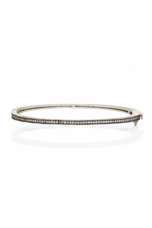 Freida Rothman Signature Thin Pave Hinged Bangle Bracelet Female Product Image