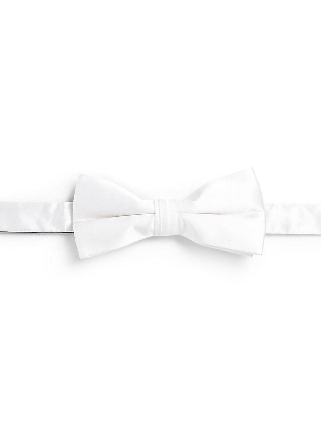 Mens COLLECTION White Silk Bow Tie Product Image