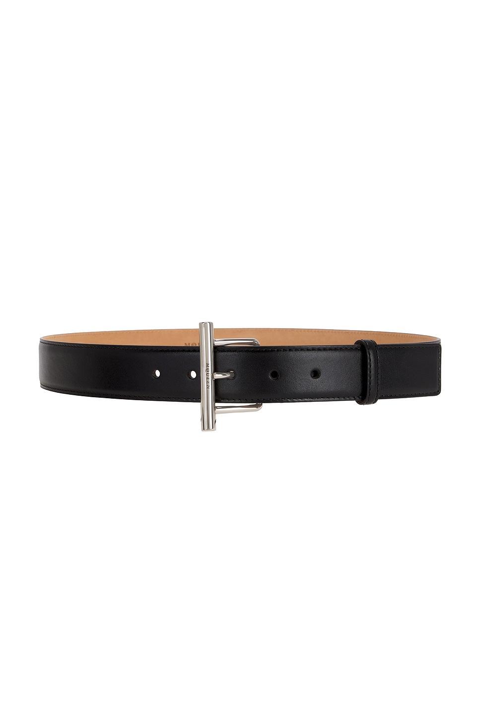 Sling Belt In Black & Silver Product Image