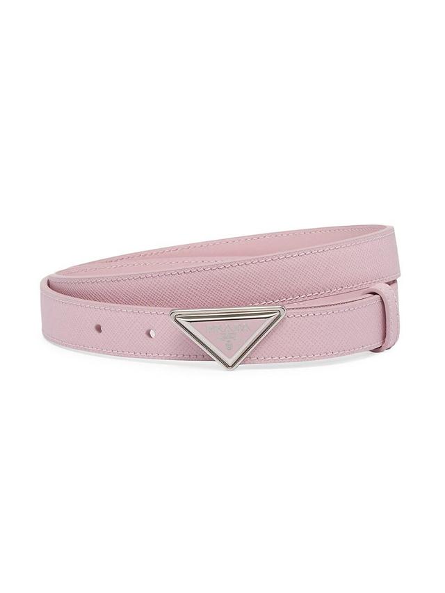 Womens Saffiano Leather Belt Product Image