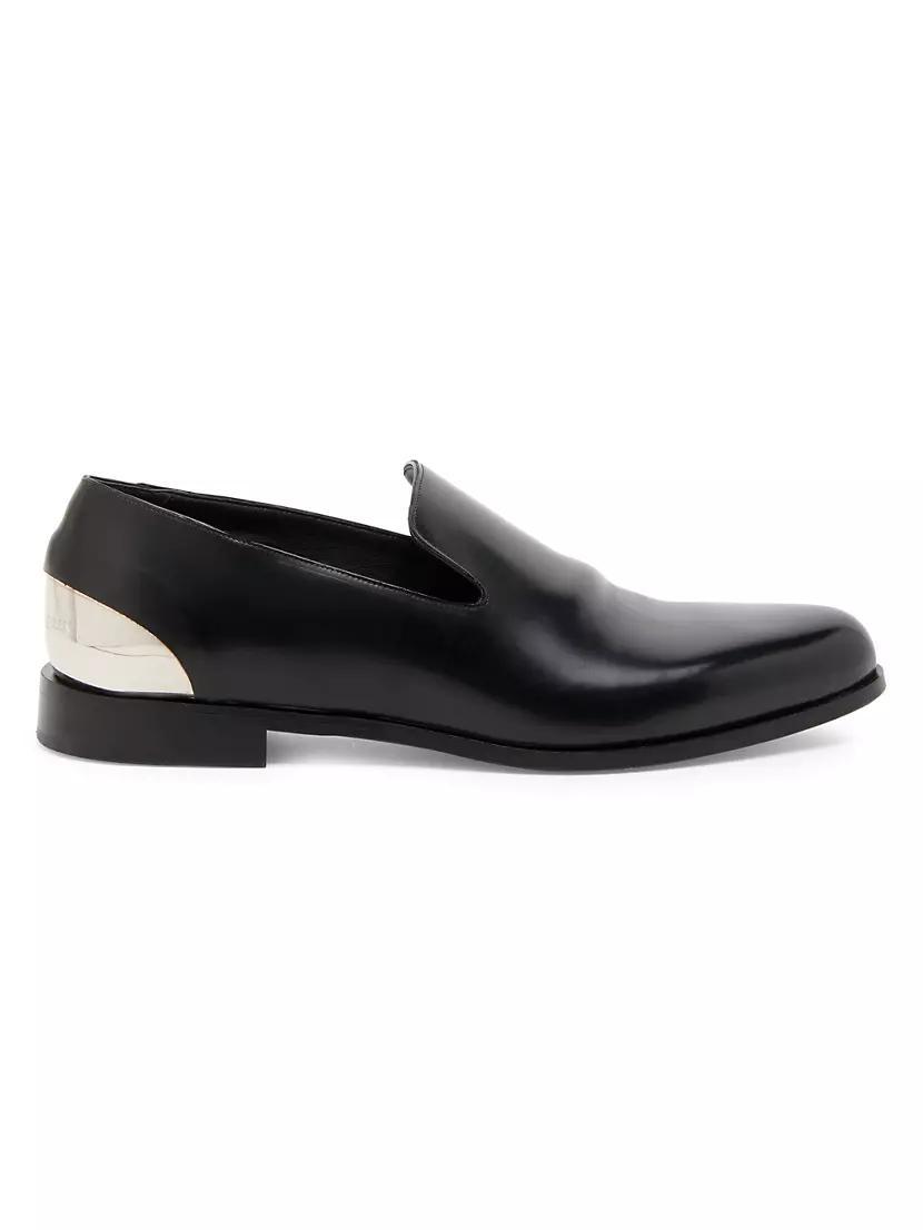 Metal Heel Leather Loafers product image