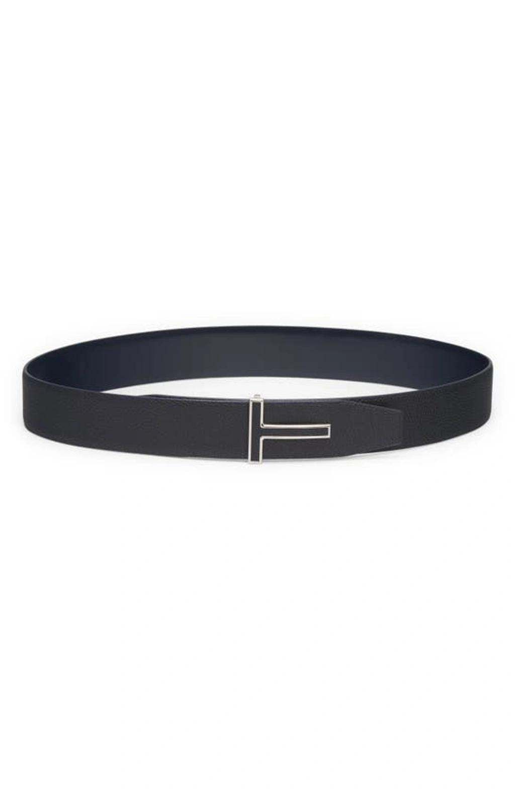 Reversible Logo Leather Belt In Black Product Image