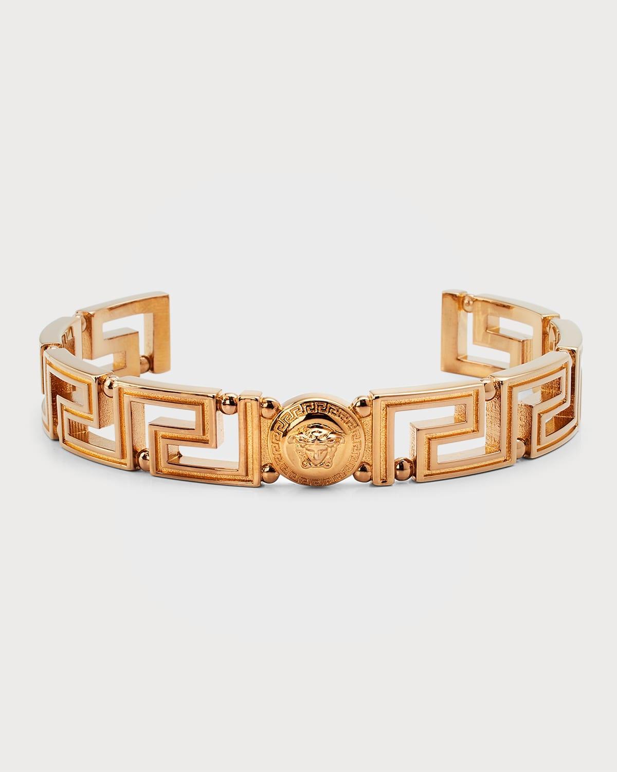 Womens Greca Goldtone Cuff Bracelet Product Image