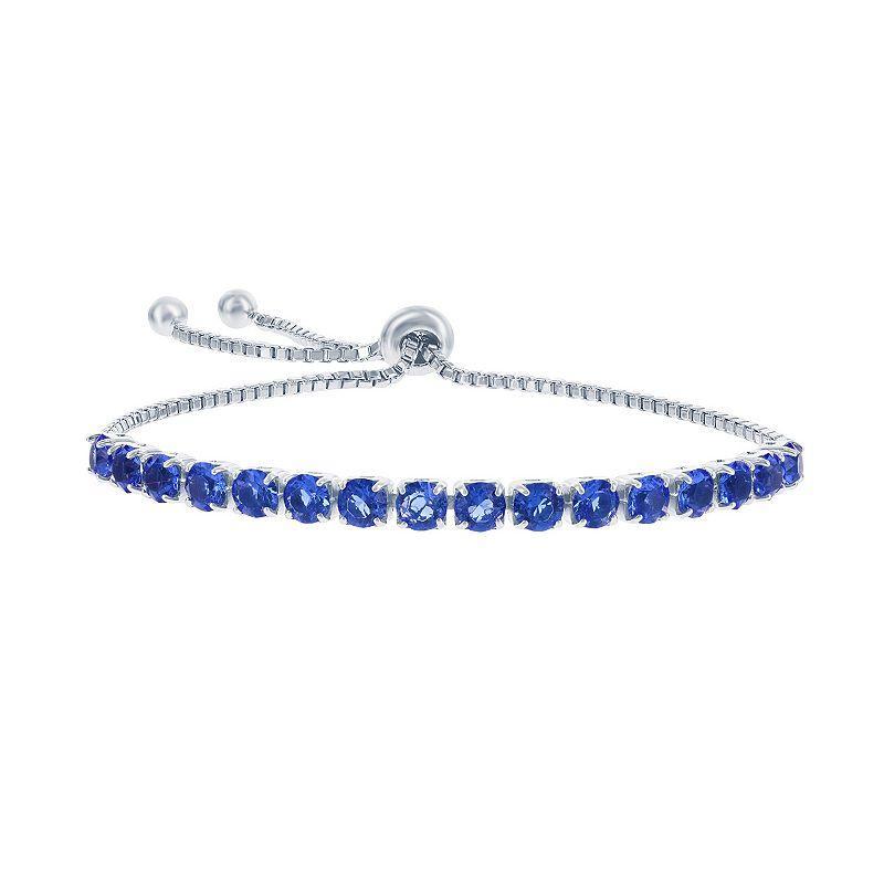 Sterling Silver Blue Gemstone Bracelet, Womens Product Image