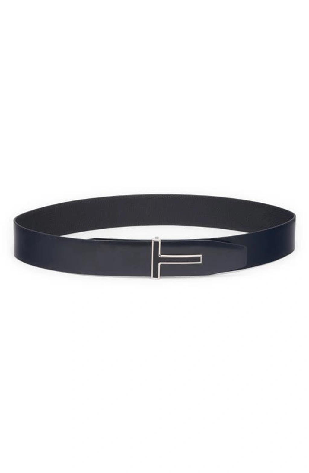 Reversible Logo Leather Belt In Black Product Image