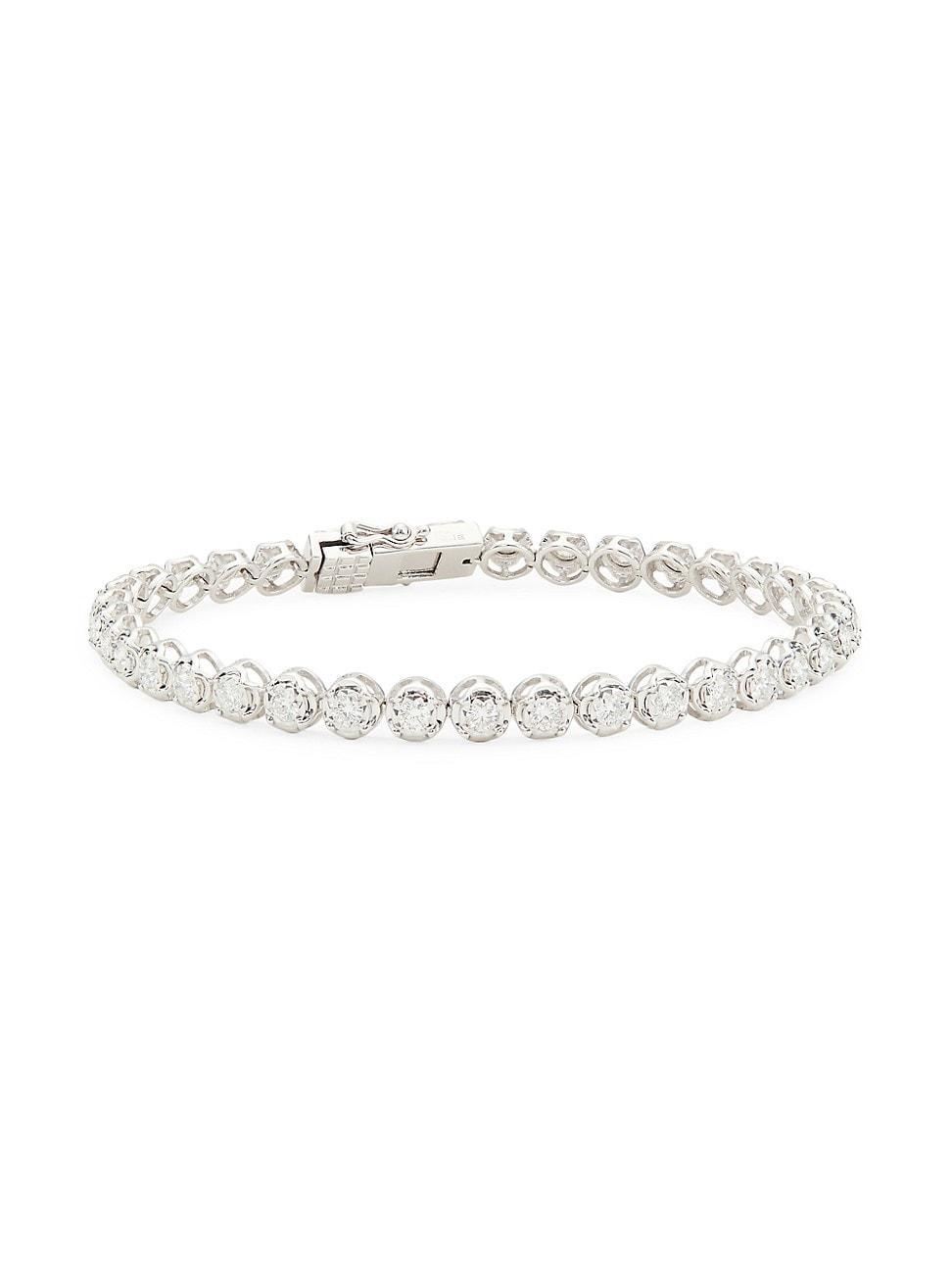 Womens 14K White Gold & 2.1 TCW Diamond Bracelet Product Image