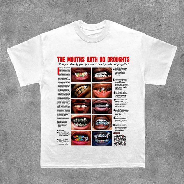 Sopula Vintage The Mouth With No Droughts Graphic Print T-Shirt Product Image