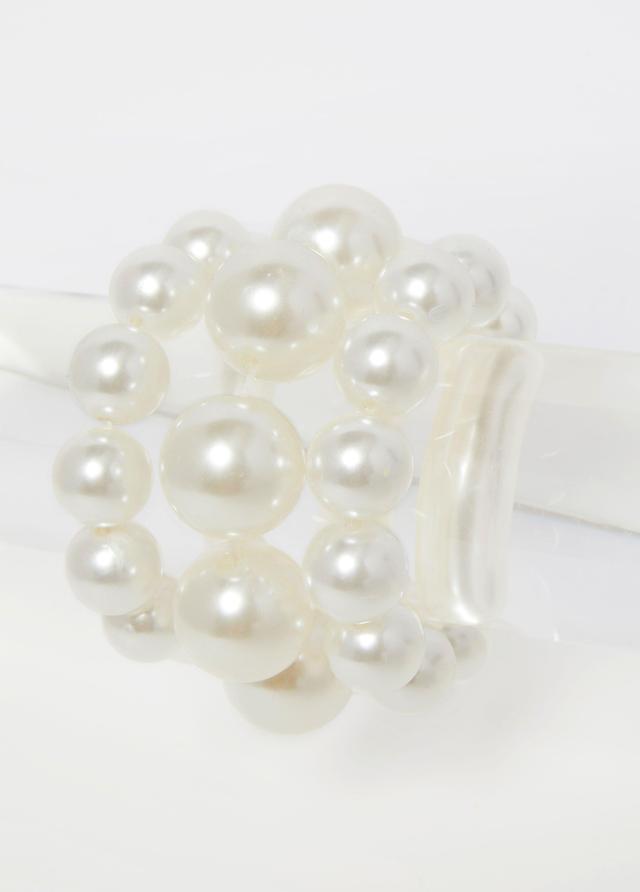 Faux Pearl Stretch Bracelet Set Product Image