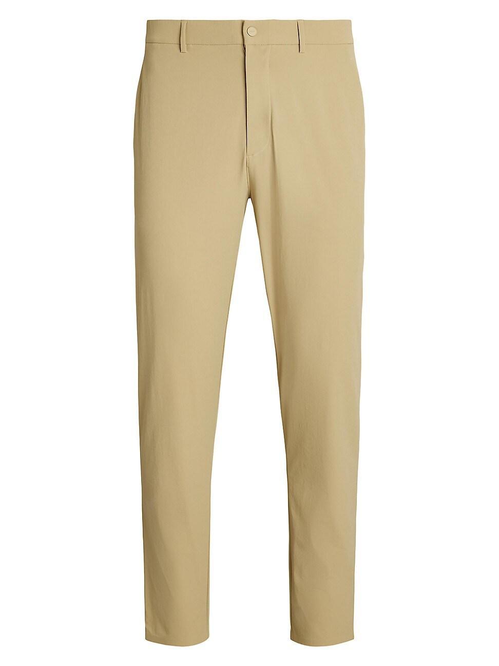 Mens Matte Stretch-Nylon Straight-Fit Pants product image