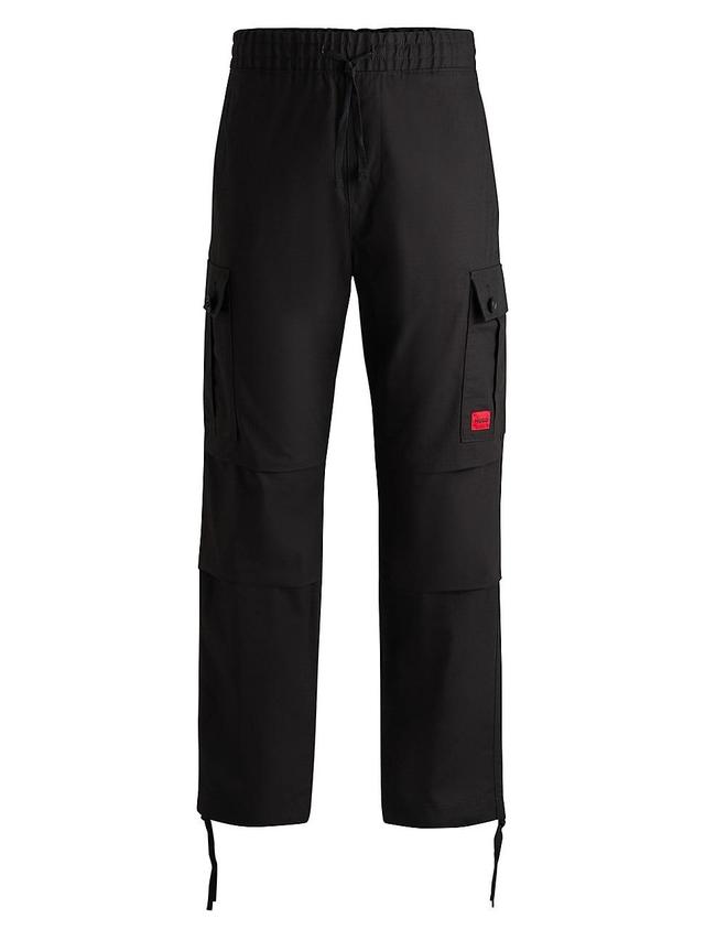 Hugo Garlo Cotton Regular Fit Drawstring Cargo Pants Product Image