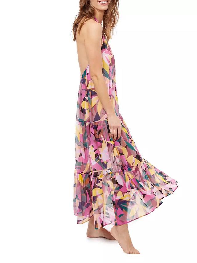 Gioia Geometric Chiffon Maxi Dress Product Image