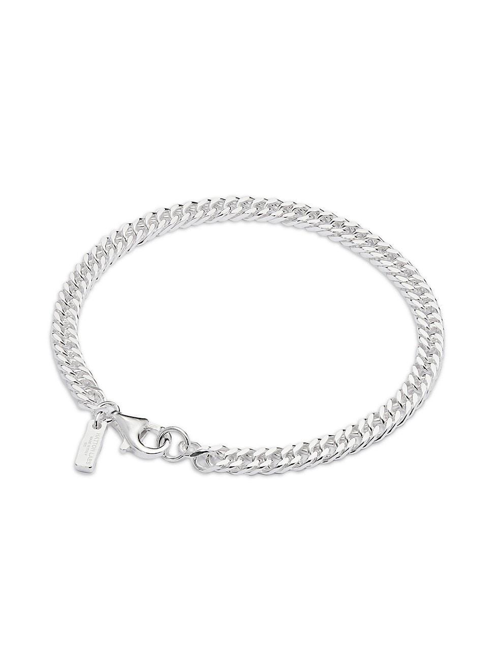 Mens Mini Sterling Silver Cuban Bracelet Product Image