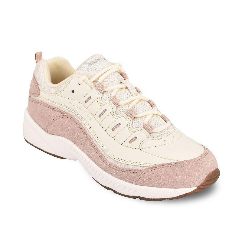 Easy Spirit Womens Romy Round Toe Casual Lace Up Walking Shoes - Light Gray Product Image