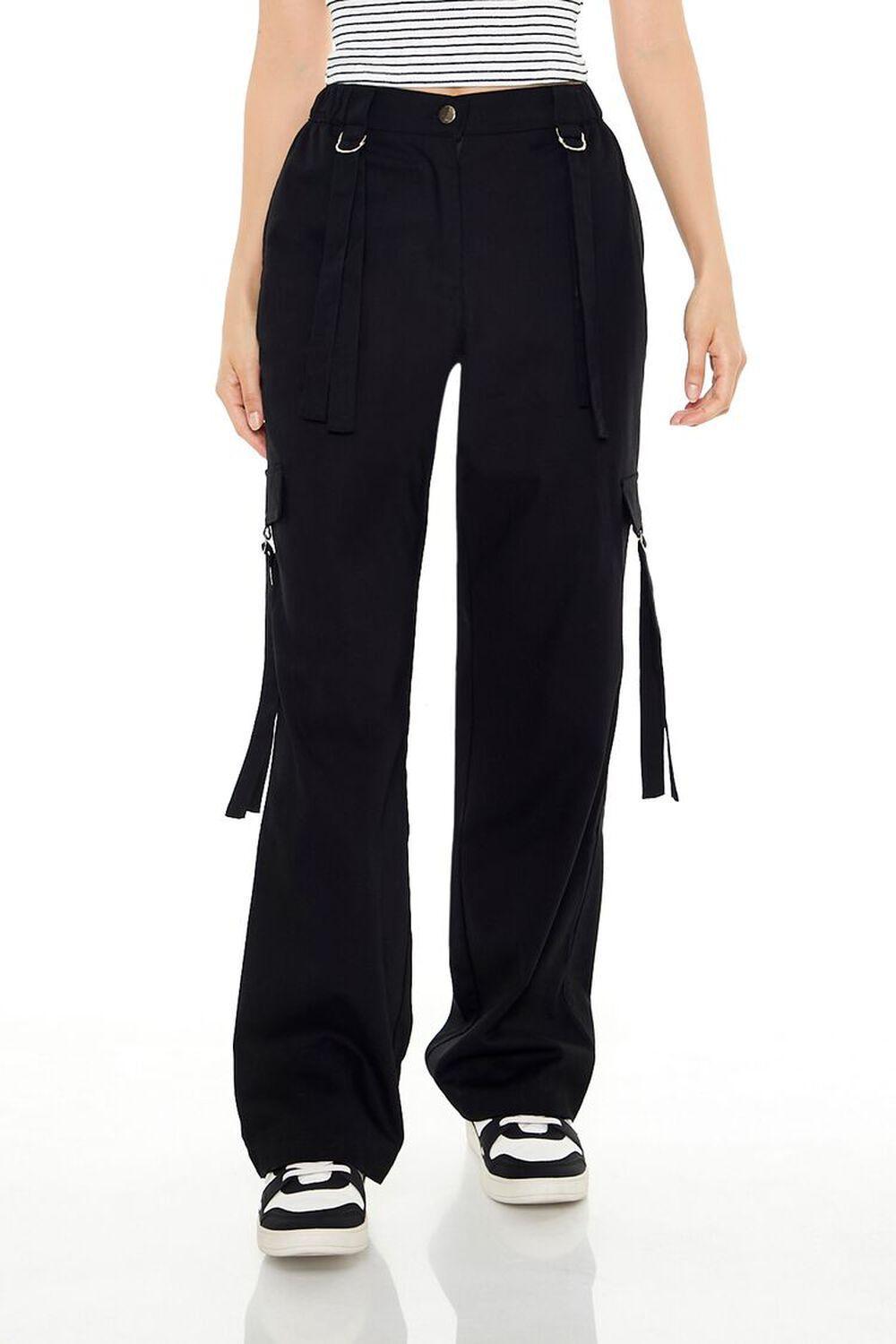 Wide-Leg Utility Cargo Pants | Forever 21 Product Image