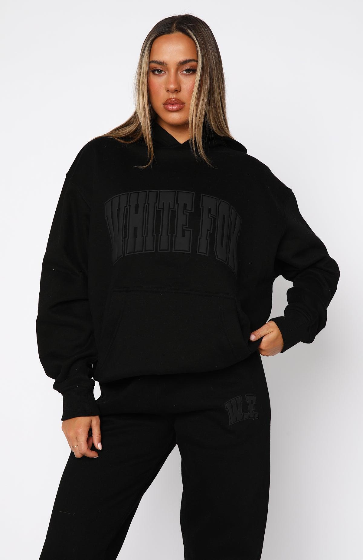 Decade Classics Varsity Oversized Hoodie Black Product Image