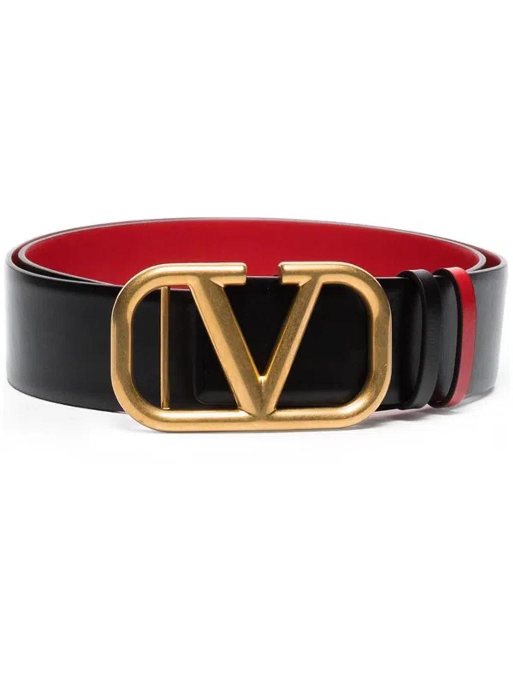 V Logo Signature Leather Reversible Belt Product Image