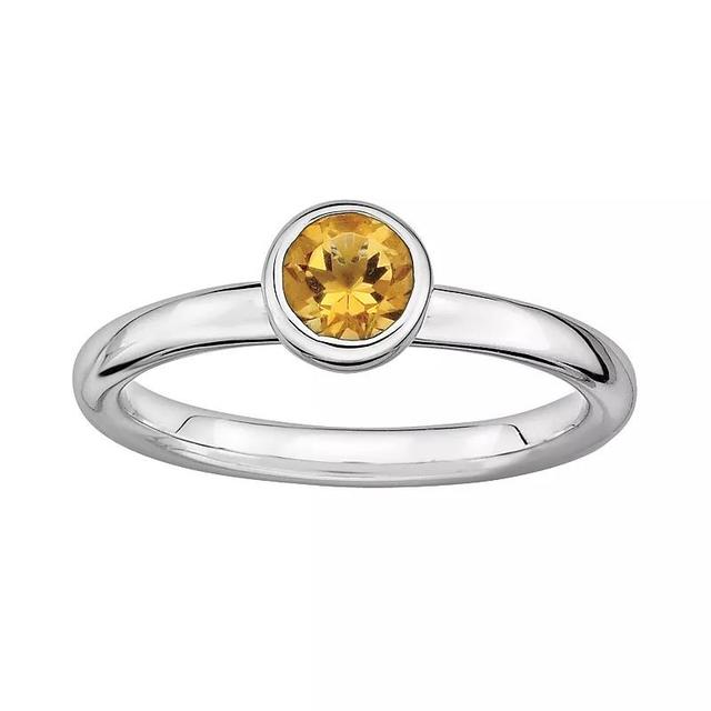 Stacks & Stones Sterling Sterling Silver Citrine Stack Ring, Womens Orange Product Image