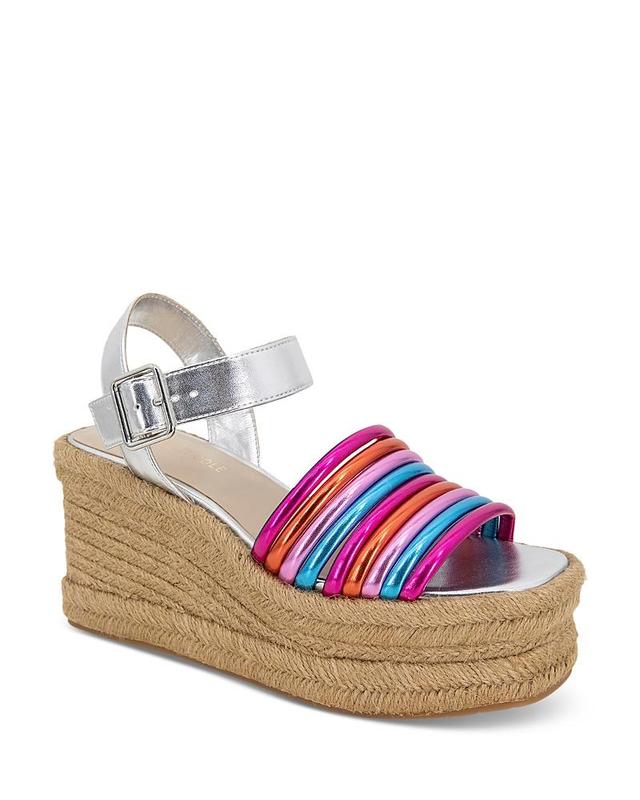 Kenneth Cole Womens Shelby Ankle Strap Espadrille Platform Sandals Product Image