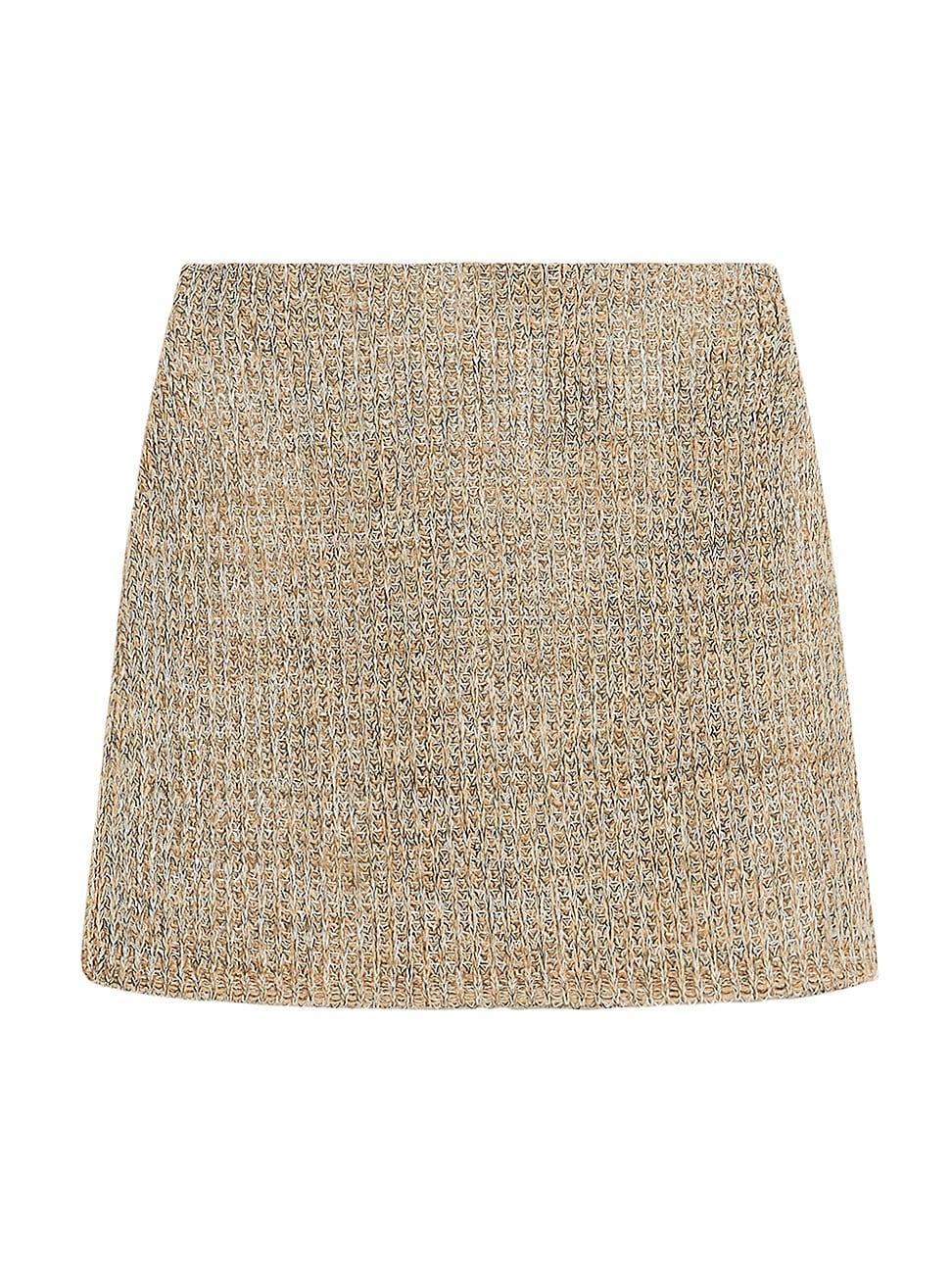 Womens Wool-Blend Marled Miniskirt Product Image