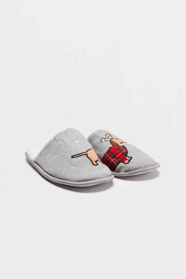 Puppy Love Slippers - Grey Product Image