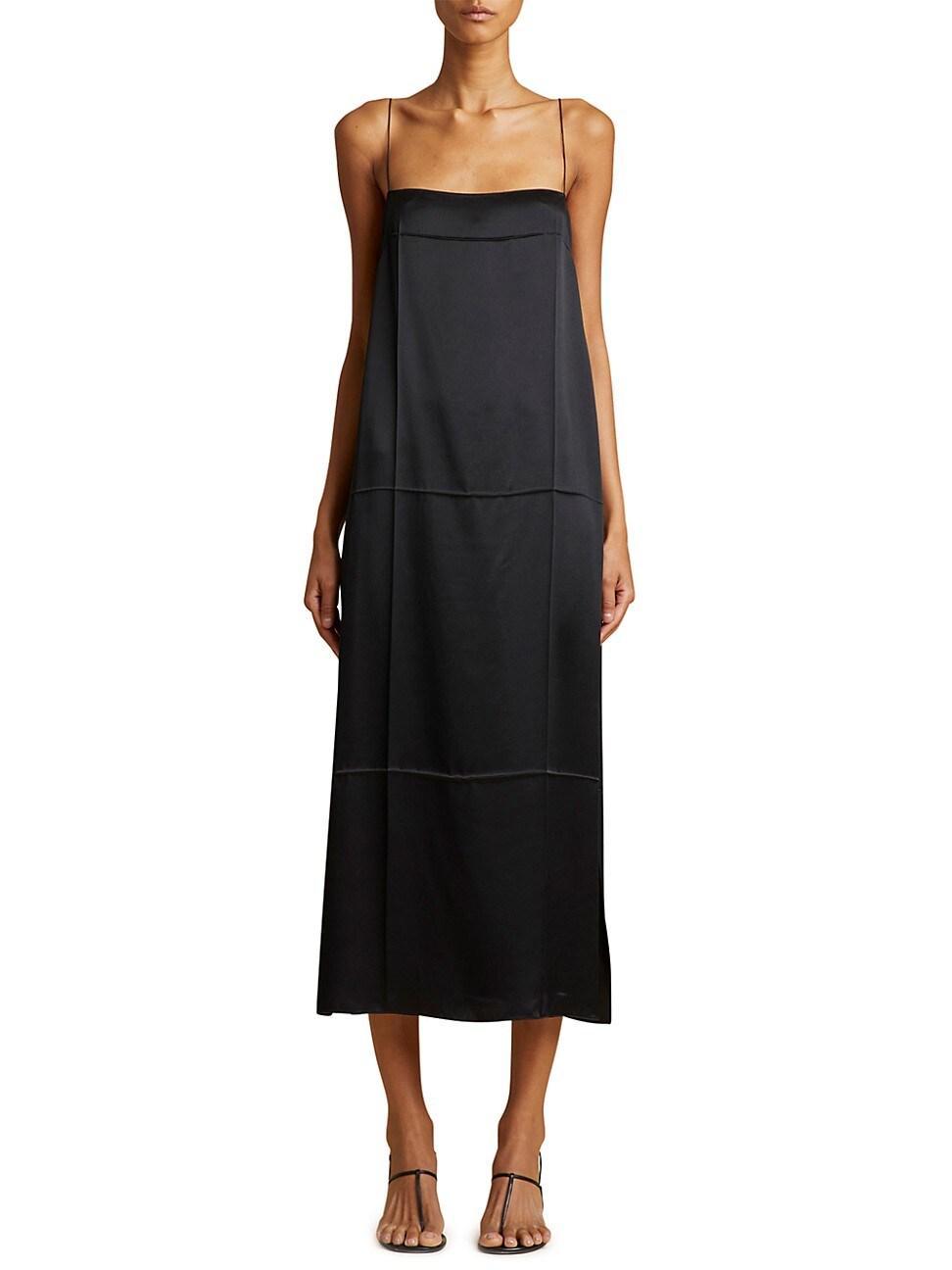 Womens Sicily Pleated Silk Midi-Dress Product Image