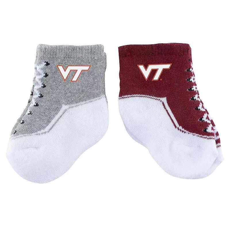 Infant ZooZatz Virginia Tech Hokies Shoe Two-Pack Socks, Mens Product Image