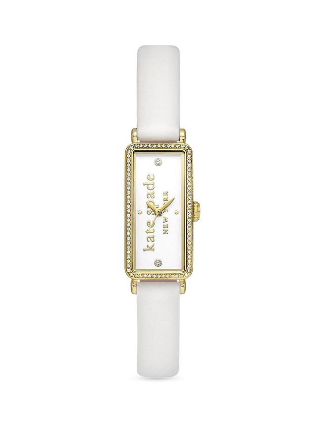 kate spade new york Womens Rosedale Quartz Three Hand Silver-Tone Stainless Steel Watch 16mm Product Image