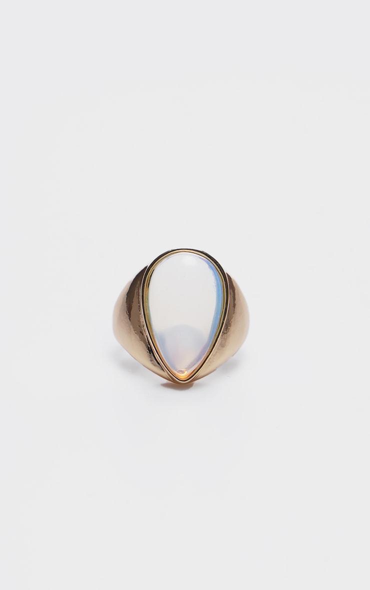 Gold Teardrop Jewel Ring Product Image