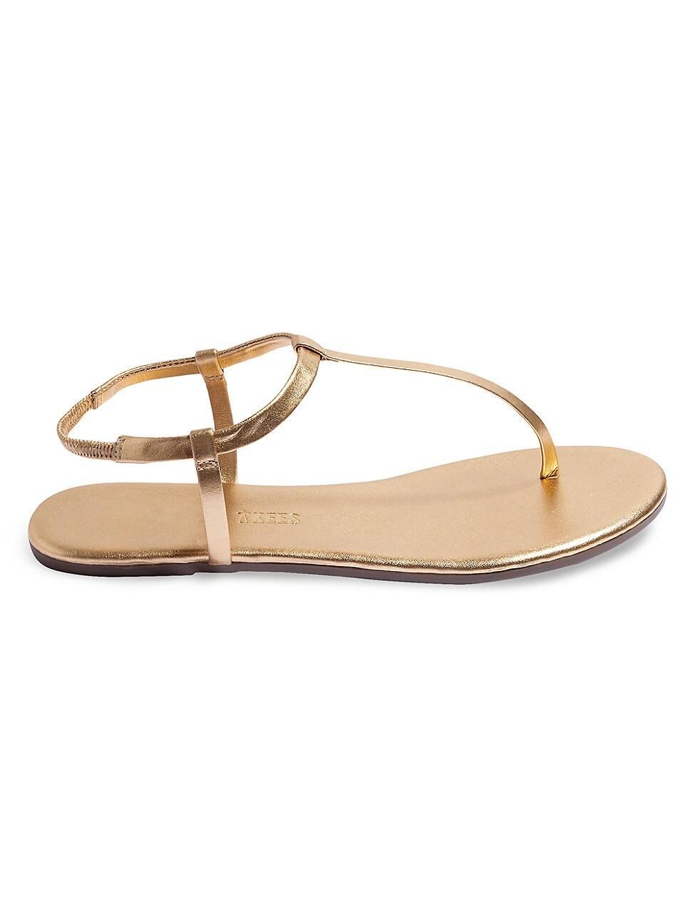 Womens Foundations Matte Leather T-Strap Sandals product image