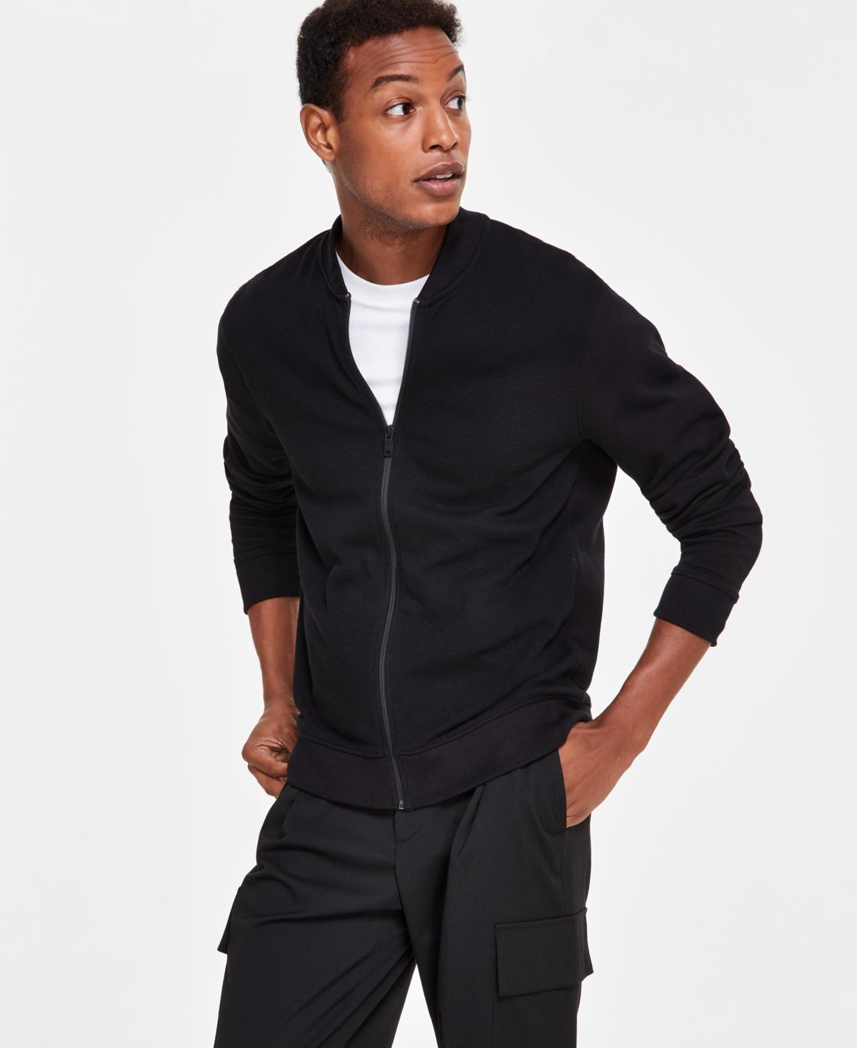 Alfani Mens Pique Knit Bomber Jacket, Created for Macys Product Image