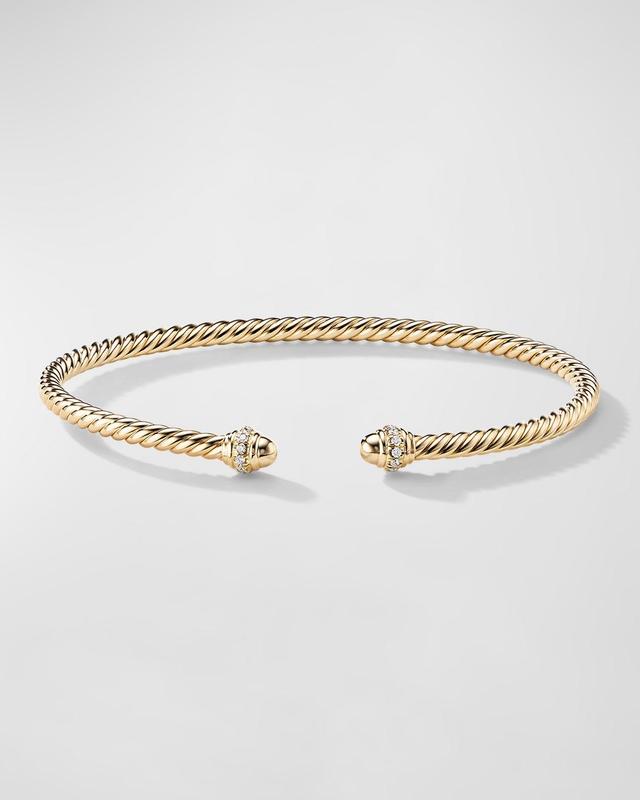 Womens Cablespira Color Bracelet In 18K Yellow Gold With Pav Diamonds Product Image