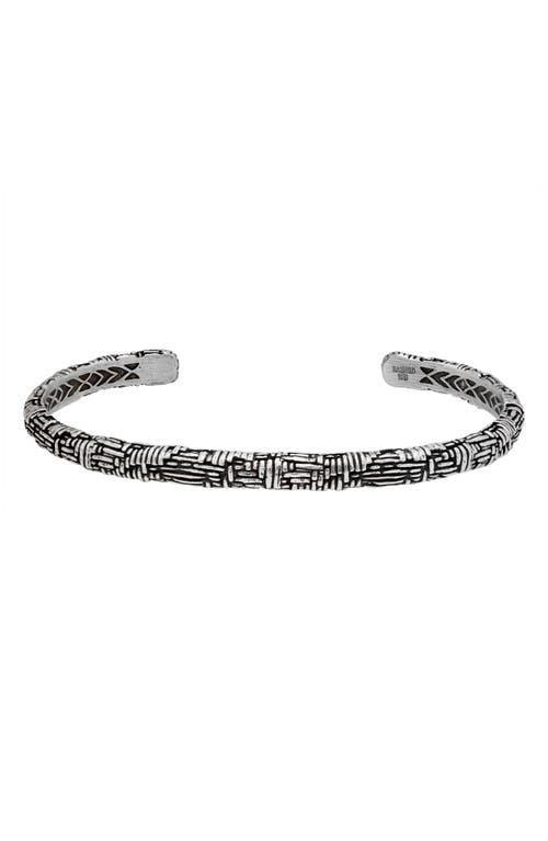 Mens Artisan Woven Texture Cuff Bracelet Product Image