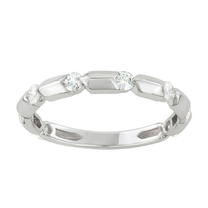 Charles & Colvard 1/4 Ct. T.w. Lab Created Moissanite Stackable Band In 14K Yellow Gold, 7 Product Image