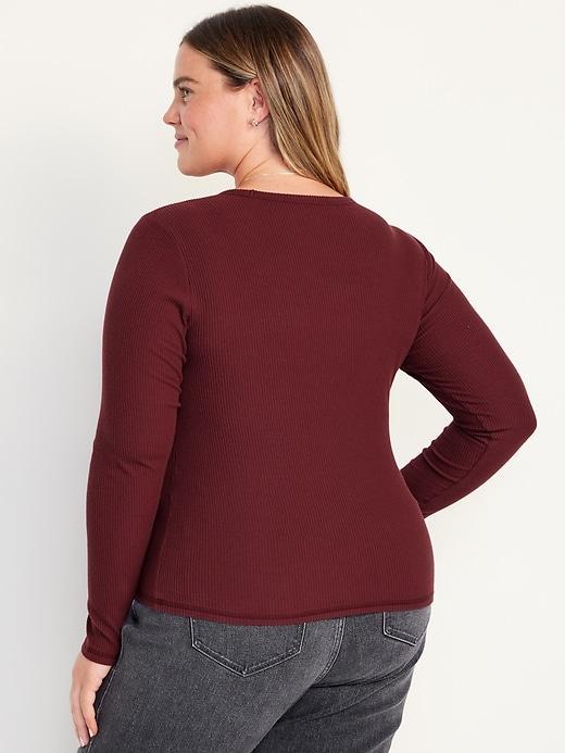 Plush-Knit Long-Sleeve T-Shirt Product Image