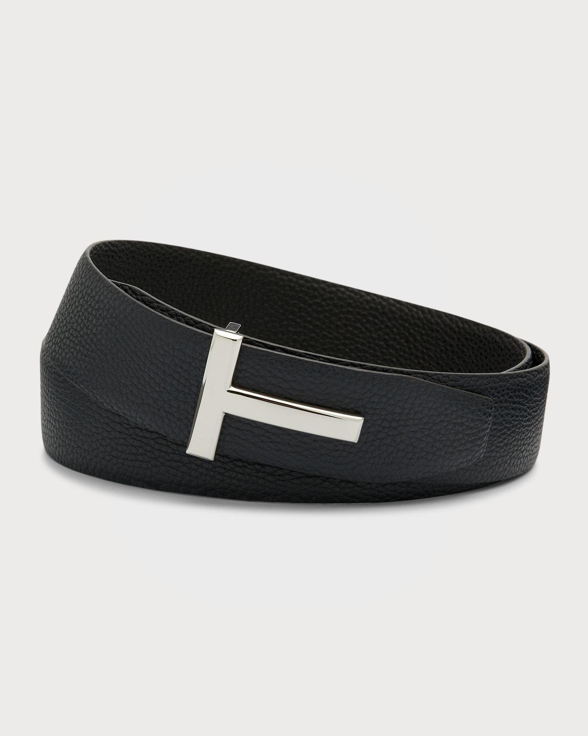 Men's Signature T Reversible Leather Belt Product Image