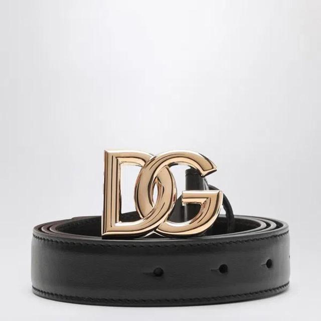 Dolce&gabbana Logo Buckle Belt In Black Product Image