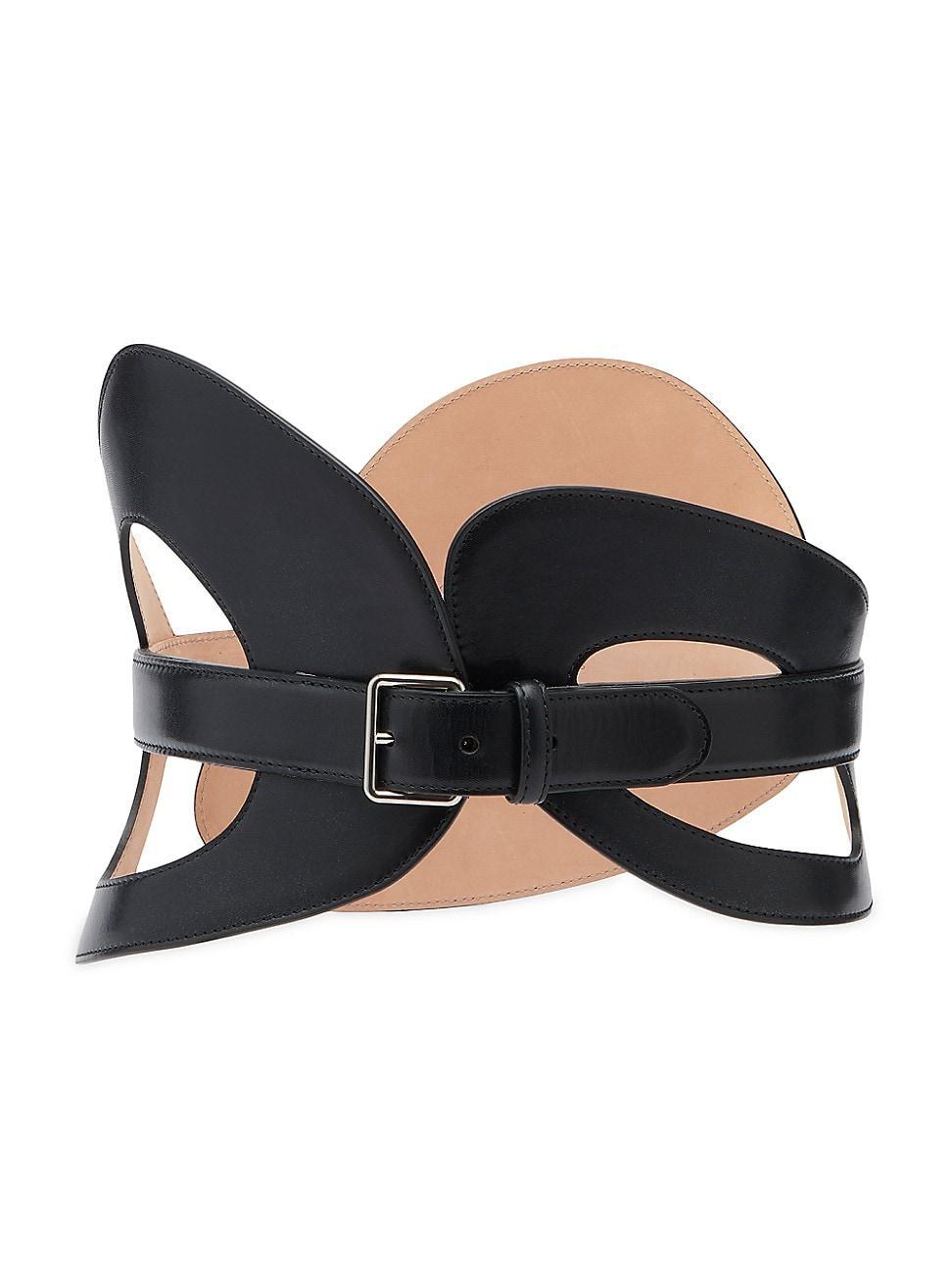 Womens The Curved Leather Waist Belt Product Image