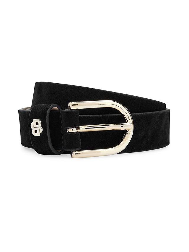 Womens Suede Belt with Double B Monogram Product Image