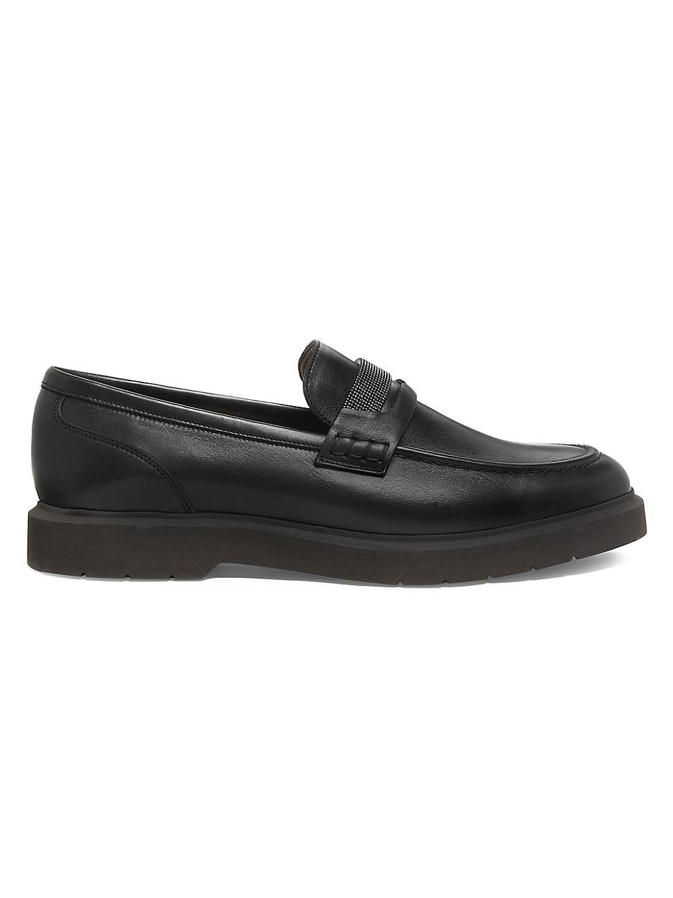 Womens Leather Penny Loafers product image