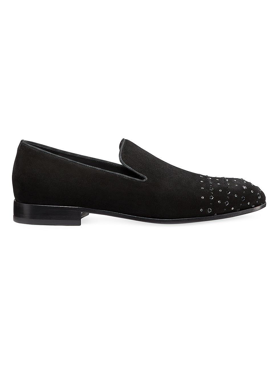 Mens Simon Suede Crisscross Penny Loafers Product Image