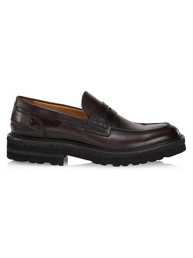 Mens COLLECTION Chunky Leather Penny Loafers Product Image