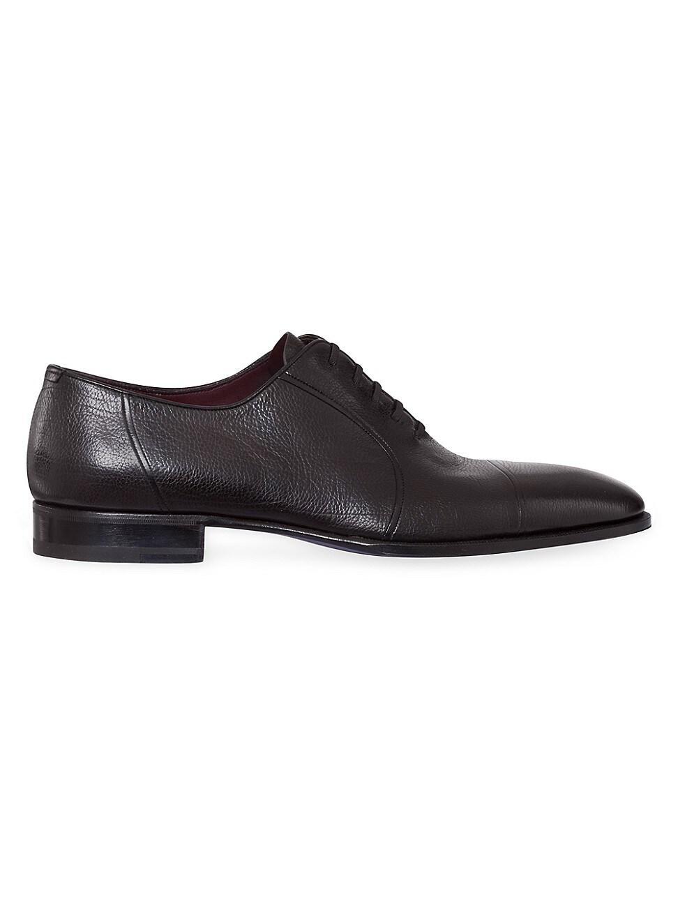 Mens Calfskin Leather Oxford Shoes Product Image