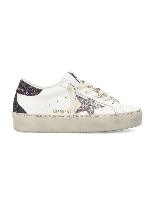 GOLDEN GOOSE Hi Star Glitter Woman Sneakers In Multicolor Product Image