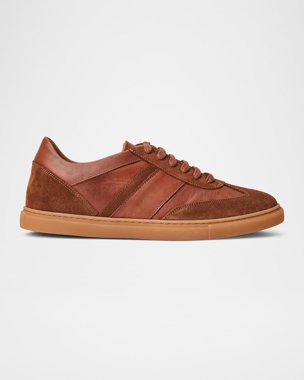 Mens Baccio Suede and Leather Low-Top Sneakers Product Image